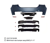 Kit de carrosserie M tech style M-sports pièces de pare-chocs de voiture pour BMW série 5 F10 2010-2017 jupes latérales de pare-chocs arrière kit de carrosserie de pare-chocs avant