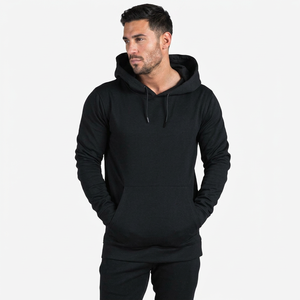 Sudadera con Capucha Negra Transpirable para Hombre 2024, Ropa Deportiva Informal con Estampado de Logotipo Personalizado, Talla Grande para Adultos - Product Image 1