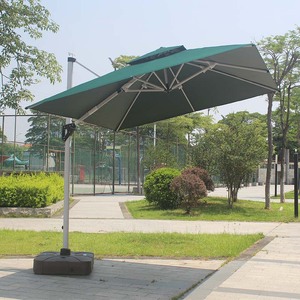 Parasol de aluminio de 10 pies para jardín, parasol de exterior de Color personalizado para patio, venta al por mayor, sombrilla de mesa, Control Manual - Product Image 1