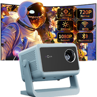 Mini projecteur intelligent C1 1080p 30-150 pouces, home cinéma portable, Android 11, LED LCD, stéréo HIFI, vidéo pour téléphone