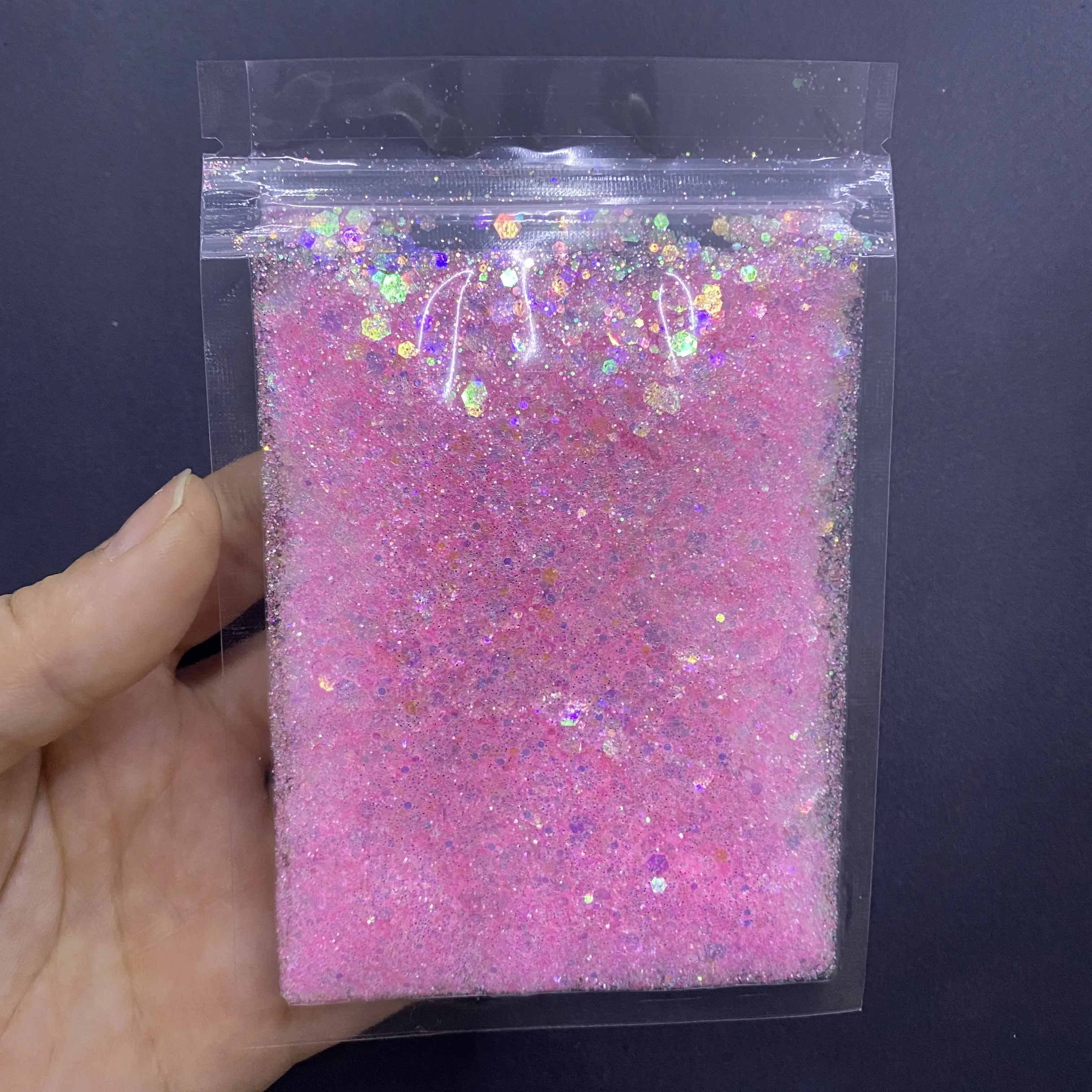 Eco glitter robusto misturado fabricante, atacado a granel iridescente glitter para artesanato