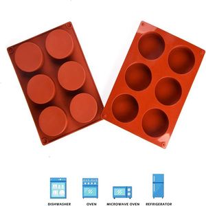 6-Holes Eco-Friendly <b>Heat</b> Resistant Silicone Baking Mold Home DIY Baking Tool for Desserts Cookies Mini Cakes Chocolate Jelly - Product Image 3