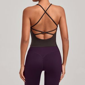 Q024S With Padded <strong>Cross</strong> Back High Support Yoga <strong>Tops</strong> U Neck Slim Athletic <strong>Tops</strong> Quick Dry Comfortable Sport Bra <strong>Top</strong> Fitness - Product Image 4