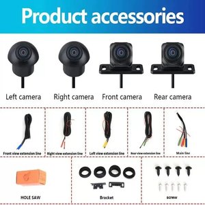 Telecamera di Retromarcia All-in-One AHD1080P ad Alta Definizione con Visione Notturna, Angolo Ampio e Vista Panoramica a 360°, Monitoraggio Auto con Garanzia di 1 Anno - Product Image 4