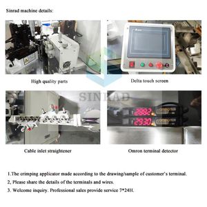 Machine de sertissage de bande de coupe de fil de câble automatique complet pour l'équipement de traitement de harnais dans la fabrication de câbles - Product Image 6