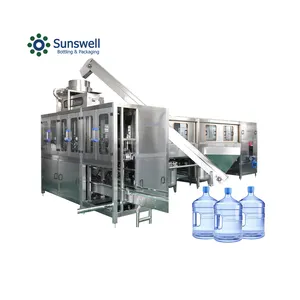 19 liter water gallon filling capping line water bottling machine