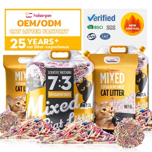 Litière pour chat en gros, 1,8 kg, 5 L, 6 L, 7 L, litière pour chat mixte tofu-bentonite - Product Image 1
