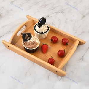 Bamboo hotel double-handled <b>tray</b>, <b>tea</b> <b>tray</b>, roast meat/roast lamb bamboo <b>tray</b>, high-end household <b>tea</b> set bamboo <b>tray</b> - Product Image 4