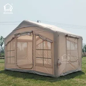 outdoor waterproof canvas air tube pole inflatable cotton party glamping camping tent for sale