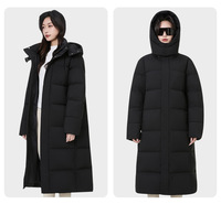 Abaya d'hiver décontractée unisexe pour adultes en polyester, taille plus, avec rembourrage en duvet de canard