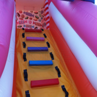 Nuevo Parque de Diversiones Inflable Comercial con Personajes de Dibujos Animados, Brincolín, Tobogán para Niños