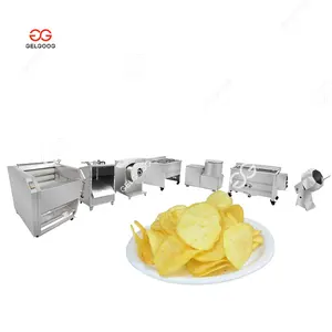 Frying Crisp Machinery Washing Peeling Cutiing Potato Chips Making Machine