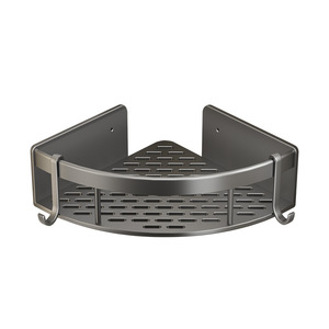 Shu Zheng Bathroom Triangular <b>Shelf</b> Wall Mounted Corner Storage Rack Durable Shower Sink Toilet Organizer - Product Image 5