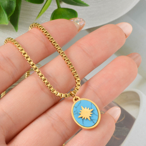 Collar de Cadena con Eslabones de Animales en Acero Inoxidable Chapado en Oro de 18K, Joyería de Moda Personalizada y Moderna para Unisex, Aniversario - Product Image 4