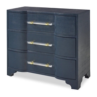 Commode verticale à trois tiroirs à fermeture douce, mobilier de chambre de qualité supérieure, poignées en acrylique bleues, commodes pour jeunes adultes
