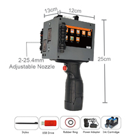 Impresora de Etiquetas de 50 mm, Impresora de Inyección de Tinta Portátil Semiautomática de Calidad, Máquina de Codificación de Fechas de Caducidad, Pistola de Impresión de Mano