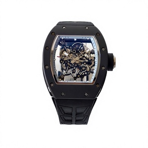 Reloj Mecánico Impermeable de Super Calidad de Umi Maker, 43 mm, Movimiento RMUL2, RM055, Cerámica Negra, Esqueleto Gris, Reloj RM - Product Image 1