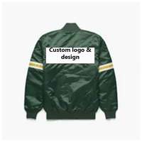 Veste Bomber de Baseball Personnalisée en Satin pour Homme, Rembourrée en Coton, à Bouton Unique, Service OEM, Hiver, Trex Exports
