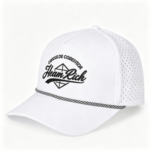 Casquette de baseball brodée 6 panneaux 100 % polyester imperméable respirante séchage rapide pour vacances à la plage protection solaire motif cocotier - Product Image 2
