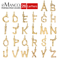 Pendentif Cœur Alphabet Cursif Plaqué Or EManco Charm pour Bijoux DIY, Accessoire Cadeau Anniversaire Fête