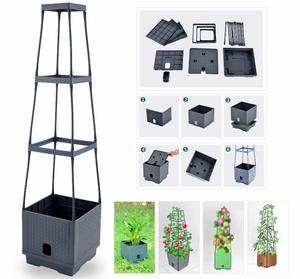 Supports muraux suspendus pour plantes en plastique écologique, design original, anneaux de <span class=keywords><strong>support</strong></span>, cages, treillis, jardin, <span class=keywords><strong>support</strong></span> pour plantes hautes - Product Image 3