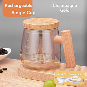 Vaso de vidrio para café, café instantáneo automático, leche, leche de soja, vaso de vidrio para oficina con tapa - Product Image 6