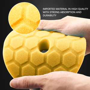 <span class=keywords><strong>SPTA</strong></span> 1 pièce 5 pouces 125 mm T80 Hex-Logic Jaune Tampon de polissage à coupe moyenne pour <span class=keywords><strong>polisseuse</strong></span> de voiture, pour le décapage de peinture 1500 #   Trace de ponçage - Product Image 1