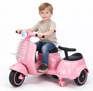 Moto Elettrica Ricaricabile per Bambini Stile <span class=keywords><strong>Vespa</strong></span> con Rimorchio Laterale, Regalo Perfetto per Feste di Compleanno - Product Image 2