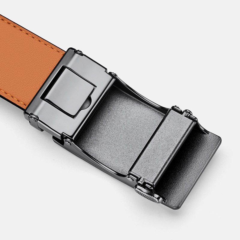 Men's Genuine Cowhide Leather Belt with Premium Alloy Buckle, Classic Business & Casual Dress Belt for Jeans and Formal Pants - View 3