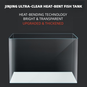 Acuario Rectangular de Silicona Ultra Transparente Jinjing con Peces Simulados Luminosos para Uso en Interiores, Tamaño Pequeño/Mediano - Product Image 1