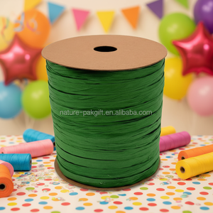 Nature-pak 200m Kleurrijk Geverfd Hol Natuurlijk Raffia Papier Touw Handbreien DIY Handgemaakt Bakken Verpakkingen Handwerk 100% - Product Image 1