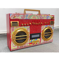 Vofull Boombox Cassette Lecteur de Bande Haut-Parleur Sans Fil Fm AM Radio 4 Bande Usb Radio