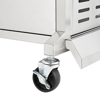 Barbecue à gaz extérieur en acier inoxydable de qualité supérieure avec 6 brûleurs et brûleur infrarouge 84000BTU BBQ portable d'arrière-cour haut de gamme