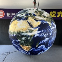 Sculpture gonflable géante personnalisée en forme de globe terrestre pour exposition, décoration de centre commercial, fabrication professionnelle par une usine de produits gonflables