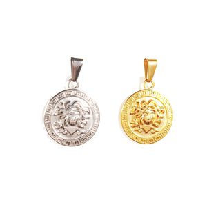 Venta al por mayor joyería <span class=keywords><strong>de</strong></span> acero inoxidable Jesús crucifijo Cruz colgante <span class=keywords><strong>reina</strong></span> princesa corona colgante mar rey Tridente plateado 18K oro caliente - Product Image 5