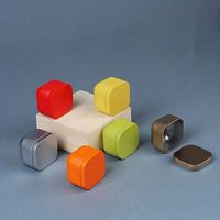 Impression de logo personnalisé 54*54*42mm 2oz 60ml mini petite boîte vide de stockage de bonbons nourriture thé cosmétique bougie bocal en métal avec couvercles