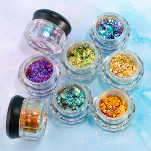 Nhãn hiệu riêng sản phẩm làm đẹp Eyeshadow long lanh Flake lỏng sắc tố Chrome Eyeshadow Flakes 6 màu sắc Tắc Kè Hoa Flake <span class=keywords><strong>eyshadow</strong></span> - Product Image 2