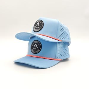 OEM Business 5 <b>Panel</b> Designer Rubber Patch Polyester Laser Cut Hole Waterproof Custom Hat Sports Gorras Dobby Argyle Leopard - Product Image 6