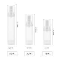 Flacon pompe en acrylique pour soins de la peau, portable, de luxe, sans cylindre, 15 ml, 30 ml, 50 ml, 100 ml, flacon sous vide givré, vente en gros