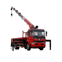 Prix d'usine Shacman Delong Camion-grue 8 tonnes à bras articulé en 5 sections, véhicule de transport à levage hydraulique