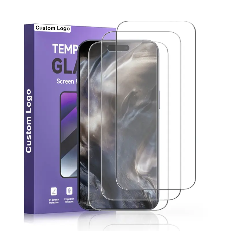 3 Pack Mobile Phone Tempered Glass Screen Screen Protector For Iphone 15 14 13 12 11 Pro Max X XS XR 7 8 Plus SE