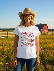 T-shirt in denim stile western da donna, girocollo, vestibilità regolare, tessuto traspirante, manica corta, regalo di San Valentino, top casual - Product Image 2