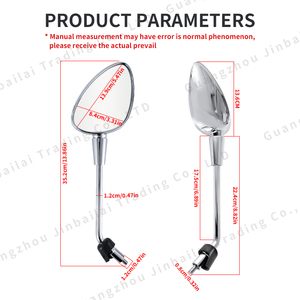 กระจกมองข้างอะลูมิเนียมดัดแปลงมอเตอร์ไซค์กระจกมองหลังสามเหลี่ยมชุบโลหะด้วยไฟฟ้าความละเอียดสูงสำหรับ300 <span class=keywords><strong>150</strong></span> <span class=keywords><strong>Vespa</strong></span> - Product Image 2