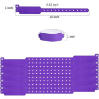 Bracelets en PVC Renyi BT037 à usage unique, personnalisés, en vinyle plastique, grand format, en forme de L, pour événements de Noël, fabriqués à Jiangsu