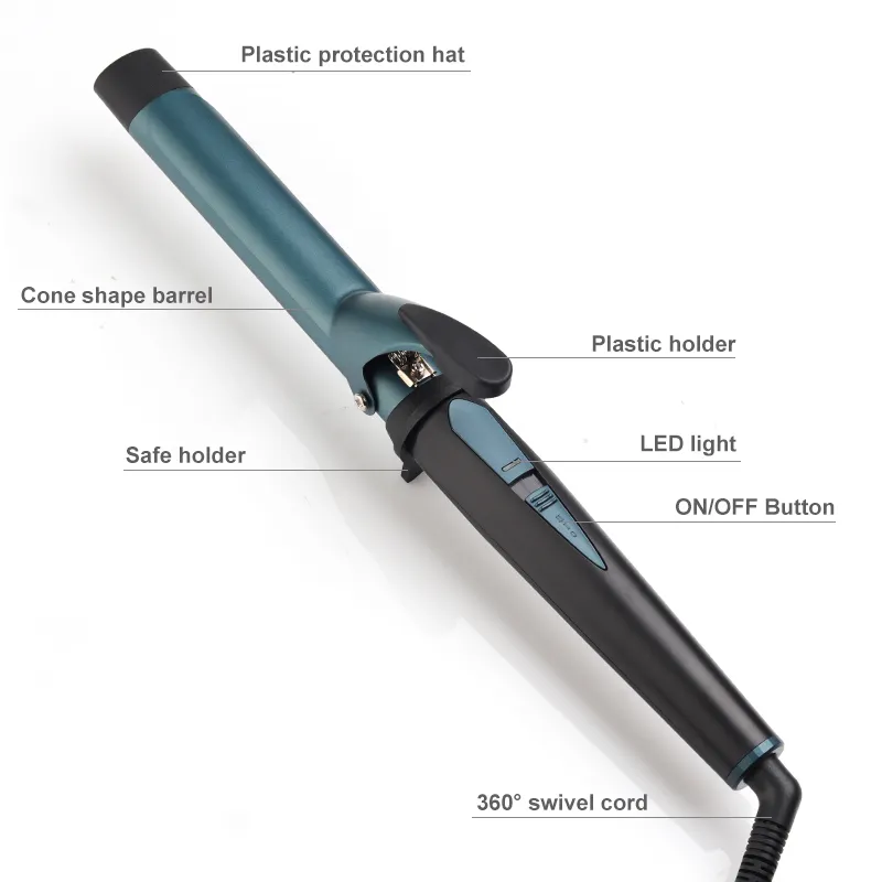 Lược Điện Bán Buôn Chuyên Nghiệp Tóc Curler Gốm Xoăn Sắt Ma Thuật Sóng Xoay Uốn Tóc Curler Wand Uốn Sắt