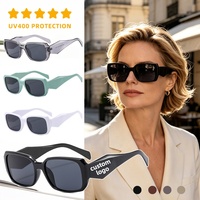Dernières tendances de la mode italienne, lunettes de soleil unisexes de style rétro, protection UV400, monture carrée noire de luxe pour hommes et femmes