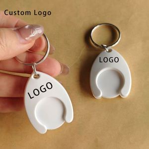 OEM Raindrop Trolley Coin <b>Keychains</b> - Promotional Shopping Cart Tokens with <b>Personalized</b> Touch - Product Image 1