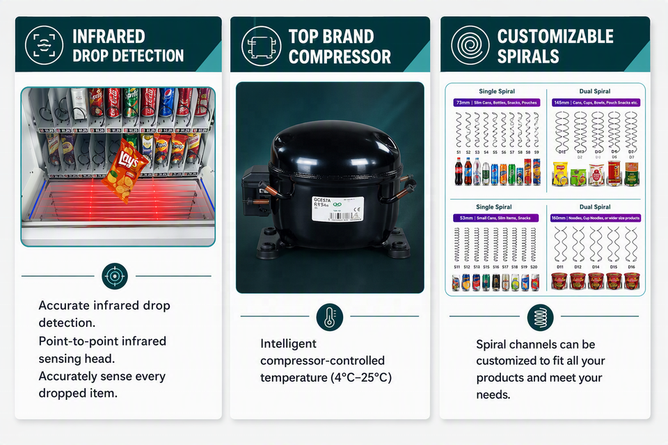 Beer System.drawing Automatic Beverage Combo Vending Machine ADA Compliant 300-600 Capacity ...