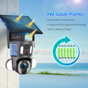 LS VISION 2024 Venta caliente 4K WIFI Cámara Solar 4G <span class=keywords><strong>SIM</strong></span> 10X Zoom óptico Batería solar Cámara Dual View Night Vision PTZ Cámara - Product Image 3