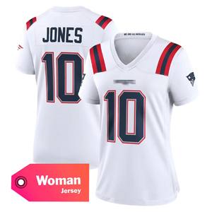 Maglia da Football Americano Femminile New England 10 Derek Maye, Jersey da Gioco Cucita - Product Image 3